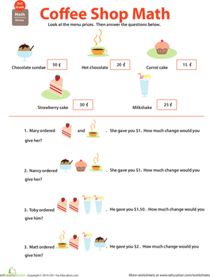 Making Change: Coffee Shop Math